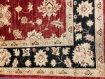 4x5 Red and Black Turkish Oushak Rug