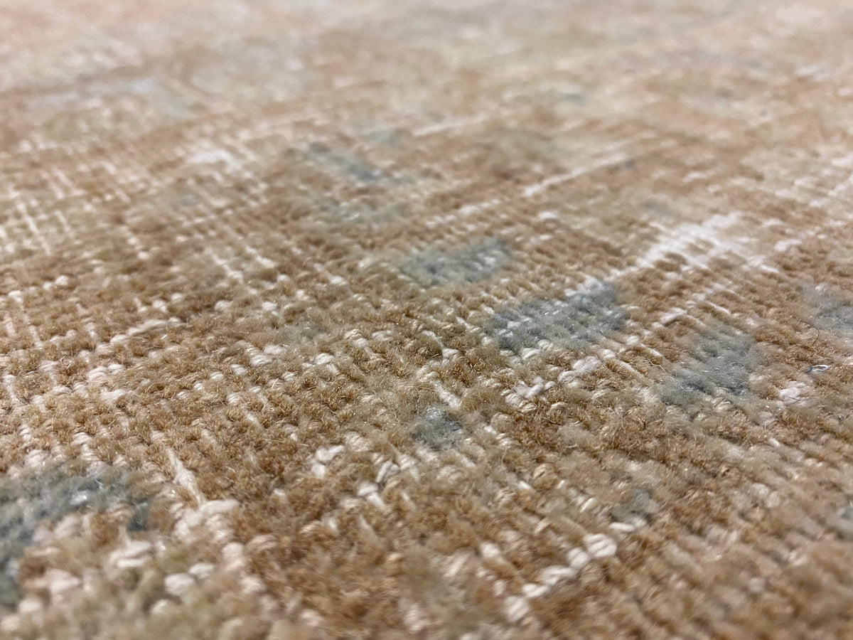 7x10 Blue and Beige Persian Traditional Rug
