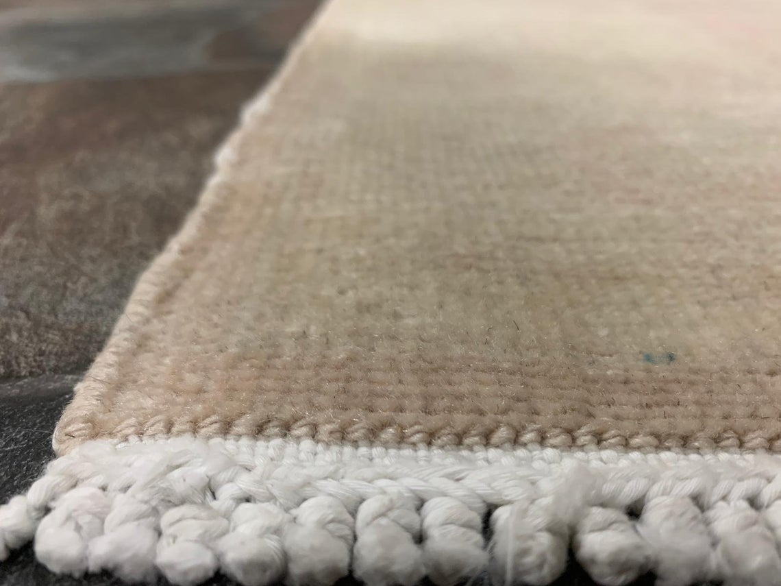 4x6 Ivory and Beige Turkish Oushak Rug