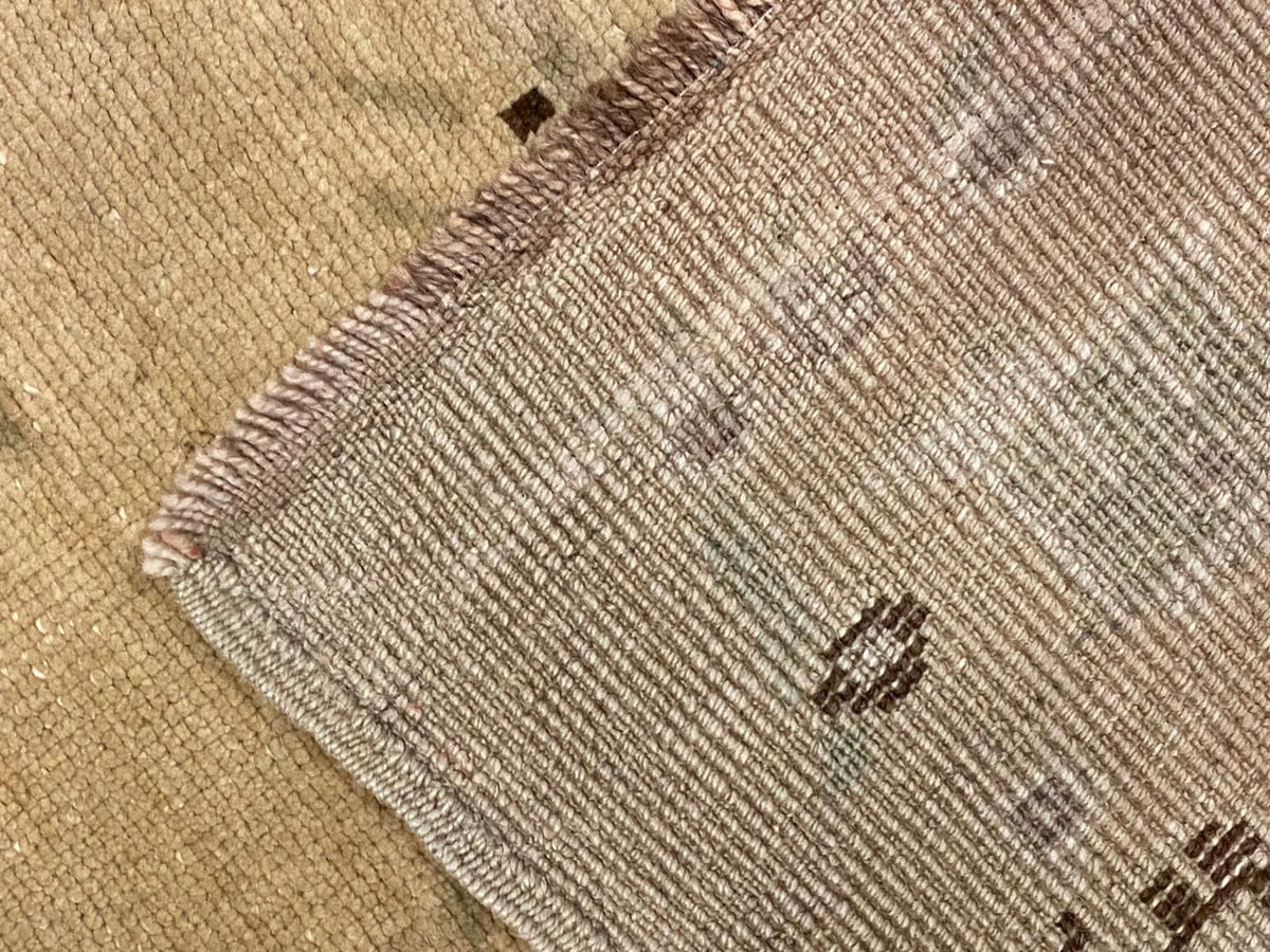 5x8 Ivory and Brown Turkish Tribal Rug