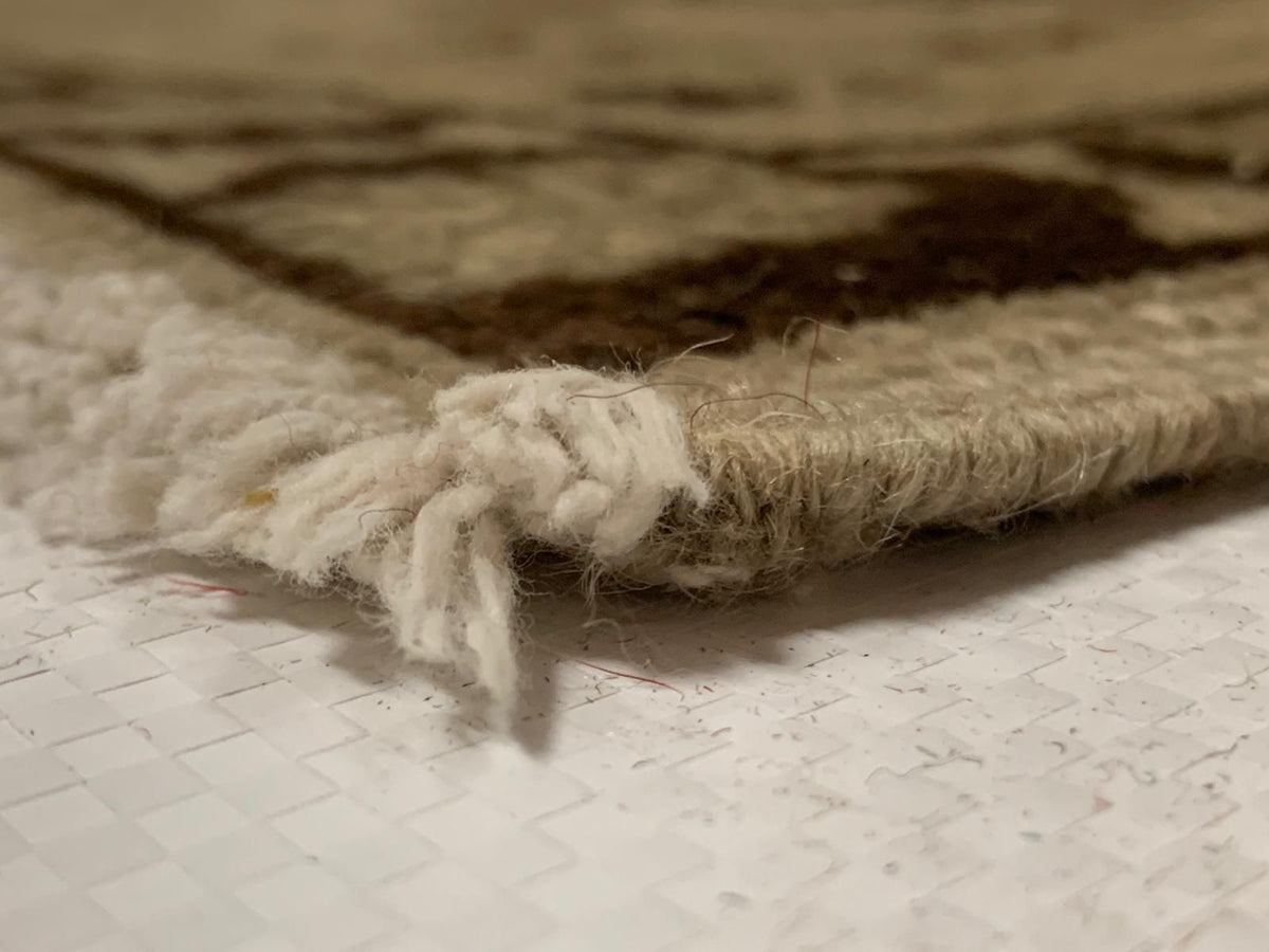 6x10 Ivory Turkish Tribal Rug