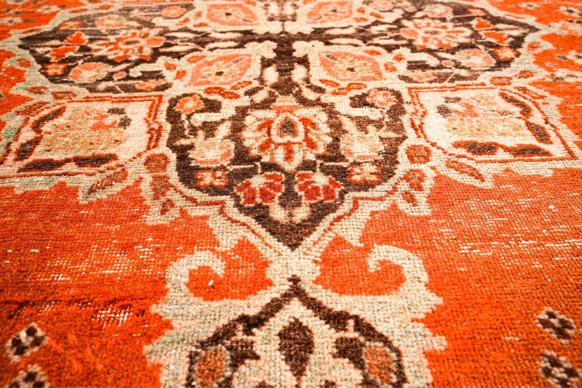 5x7 Orange and Brown Persian Rug