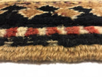 4x7 Black and Beige Kazak Tribal Rug
