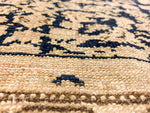 4x6 Navy and Brown Persian Tribal Rug