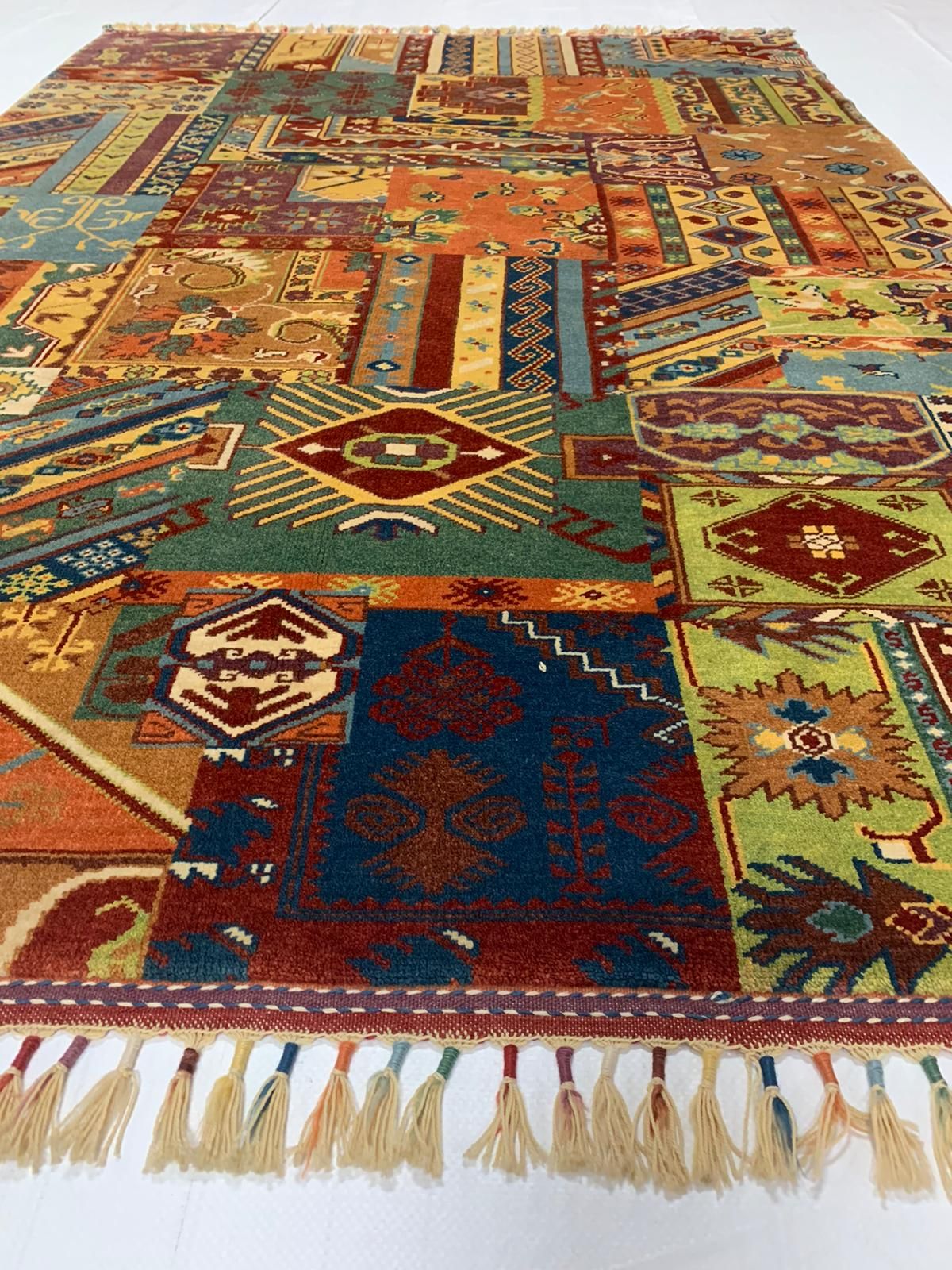 6x8 Vintage Turkish Patchwork Rug