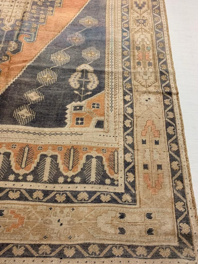 6x12 Orange and Purple Turkish Tribal Runner