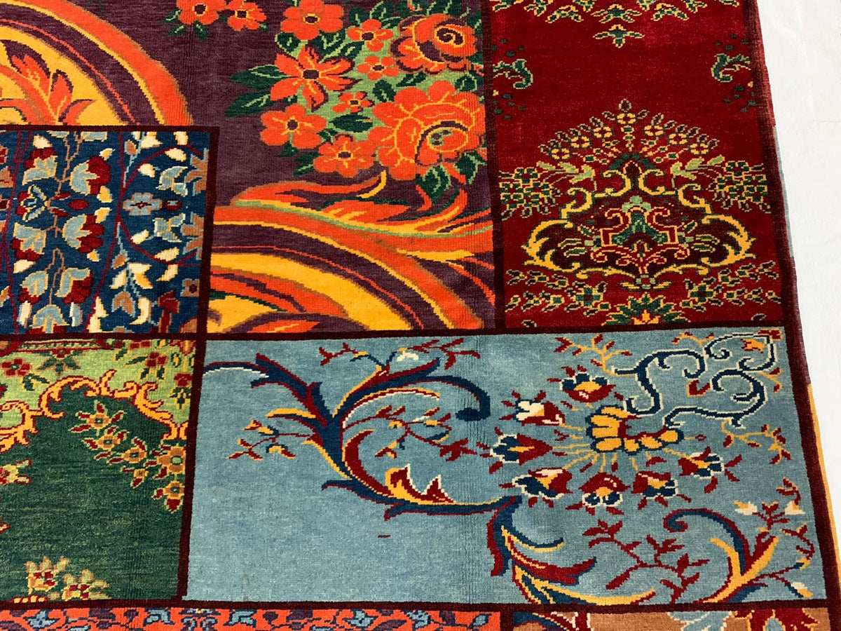 7x10 Multicolor Turkish Patchwork Rug