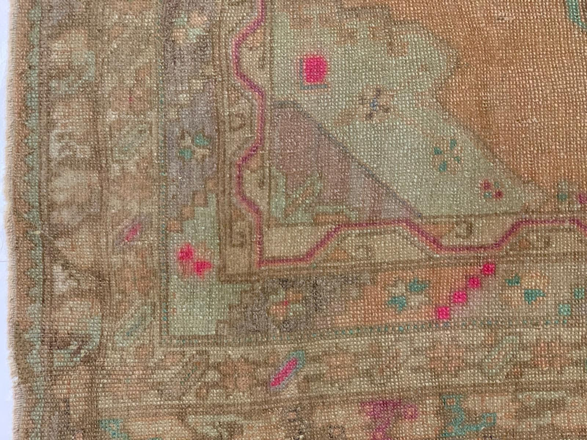 5x10 Beige and Beige Turkish Tribal Runner