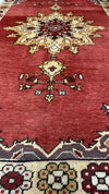 5x9 Red and Multicolor Turkish Tribal Rug