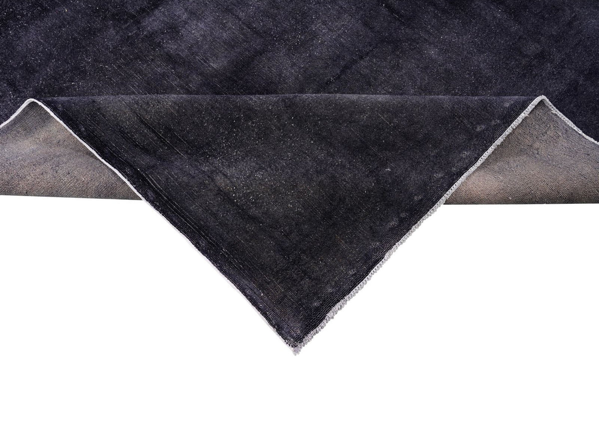 9x14 Black Turkish Overdyed Rug