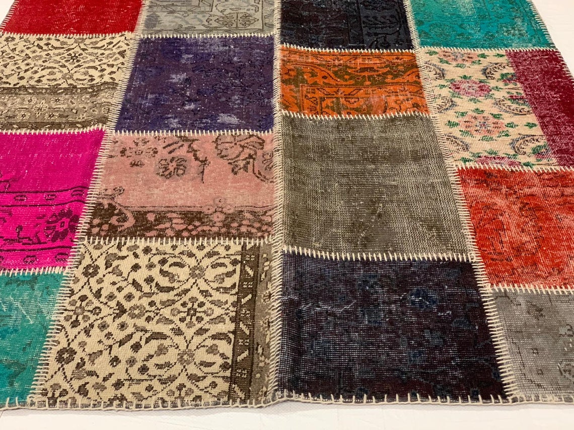 5x8 Multicolor Turkish Patchwork Rug