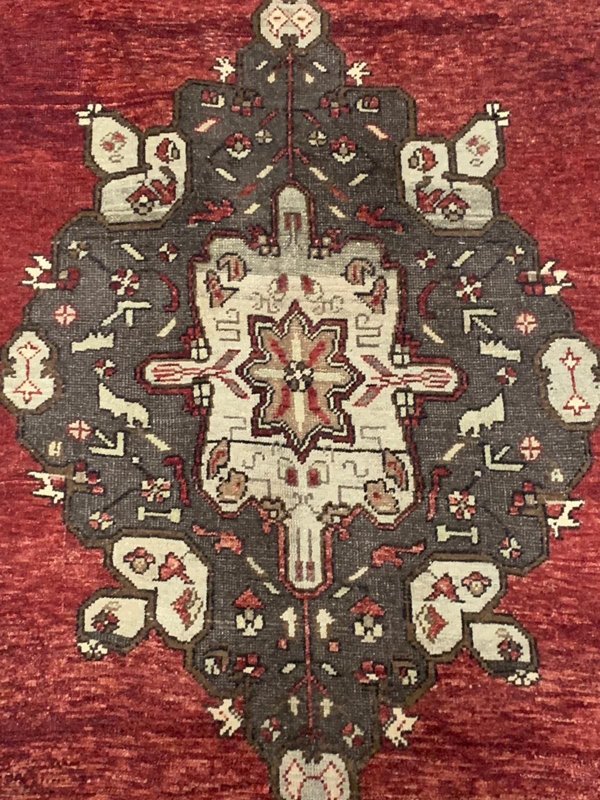 5x11 Red and Ivory Turkish Tribal Runner