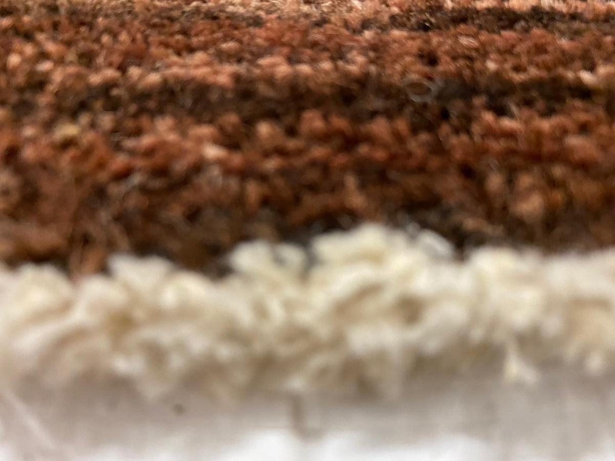3x8 Brown and Ivory Modern Contemporary Runner