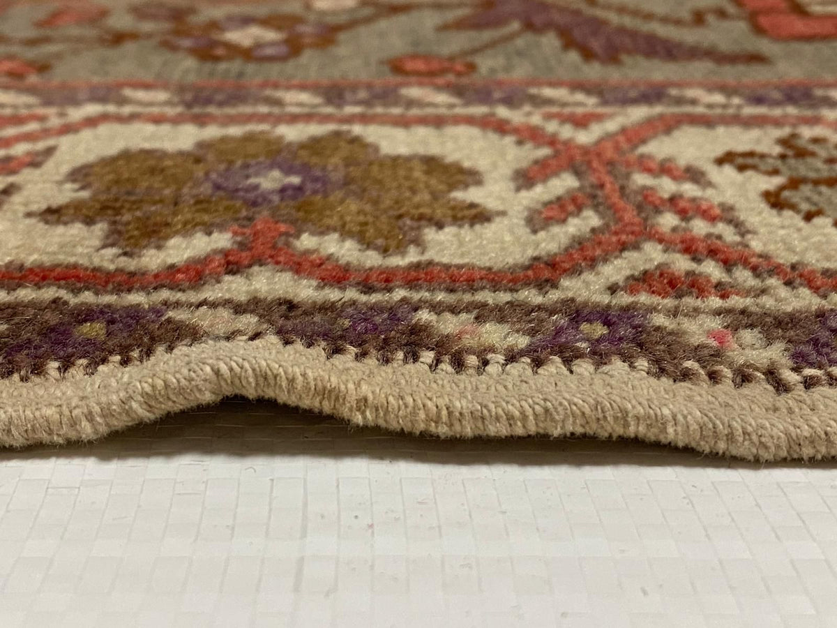 5x7 Red and Ivory Turkish Tribal Rug