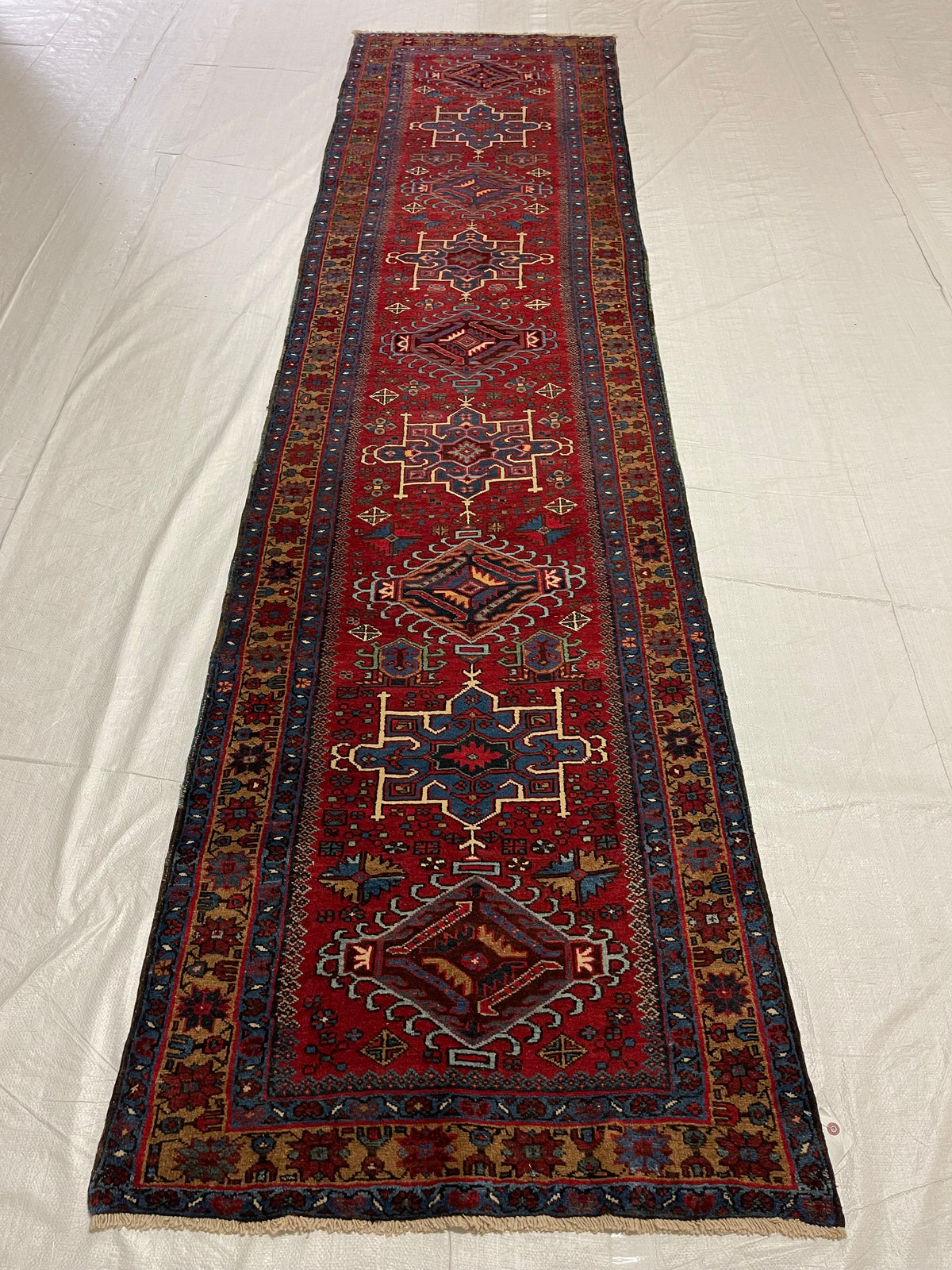 3x11 Red and Gold Persian Runner