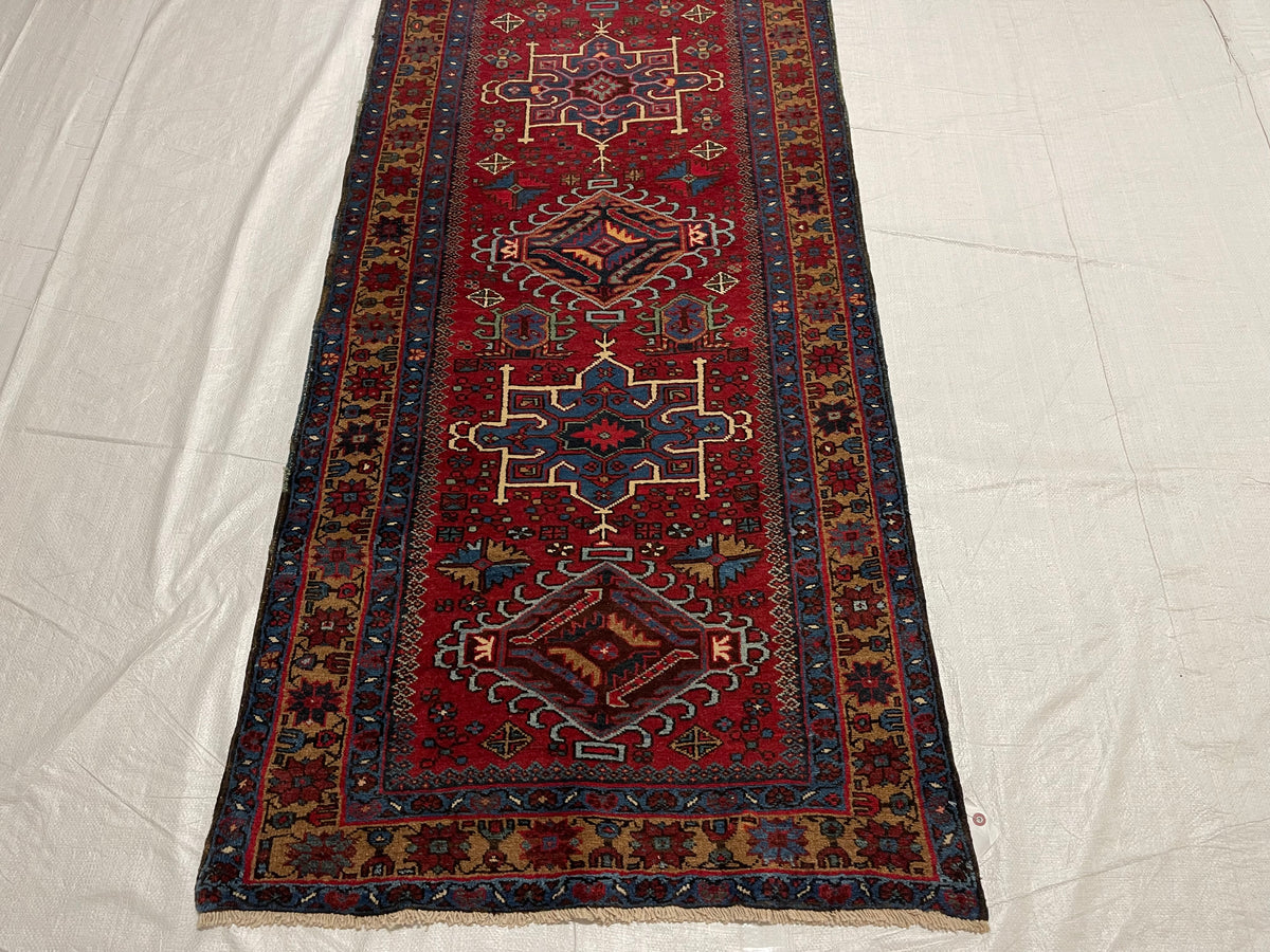 3x11 Red and Gold Persian Runner