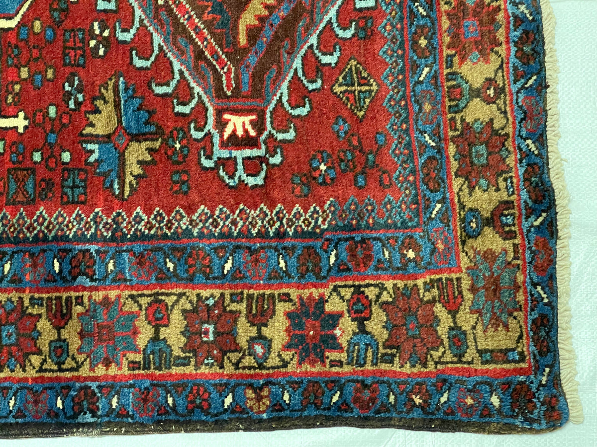 3x11 Red and Gold Persian Runner