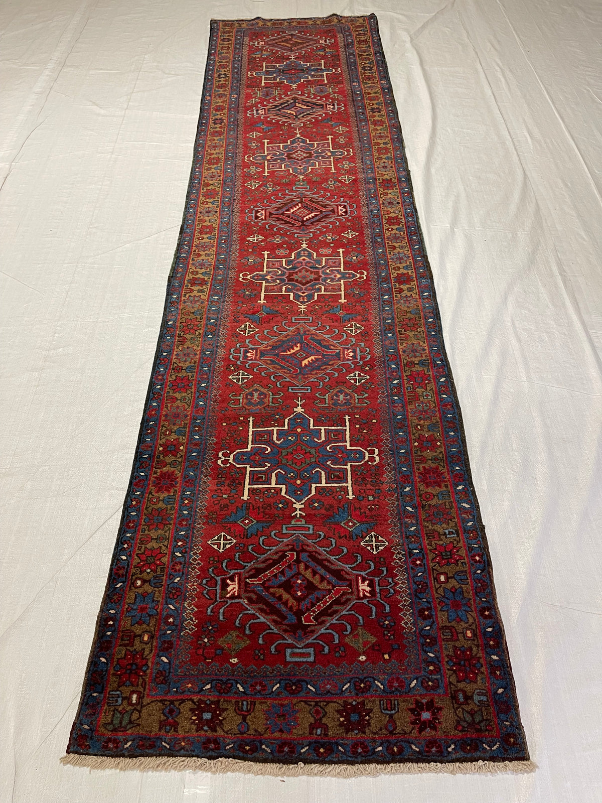 3x11 Red and Gold Persian Runner