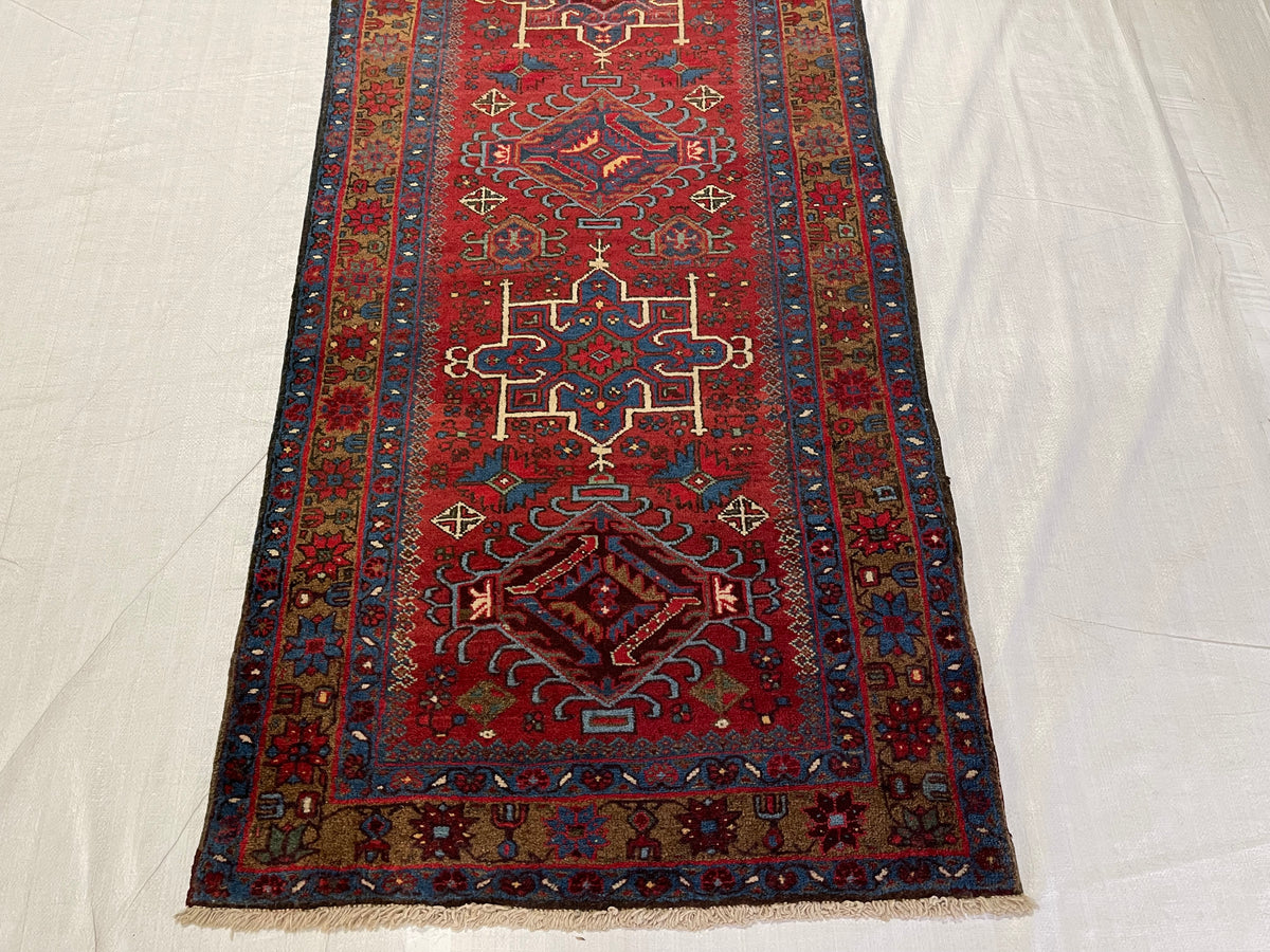 3x11 Red and Gold Persian Runner