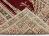 4x6 Red and Ivory Turkish Tribal Rug