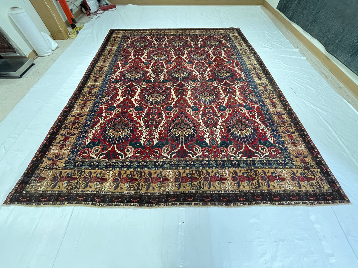 10x12 Red and Gold Persian Rug