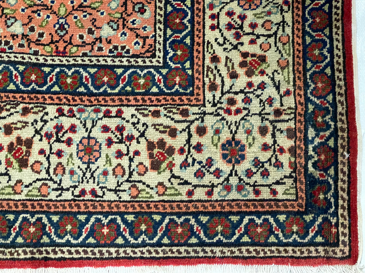 7x10 Pink and Ivory Turkish Traditional Rug