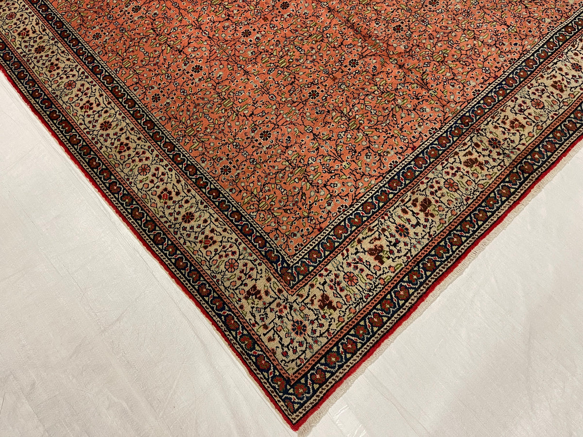 7x10 Pink and Ivory Turkish Traditional Rug