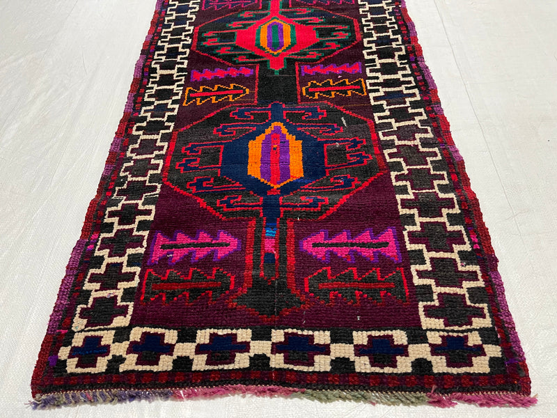 3x11 Multicolor Turkish Tribal Runner