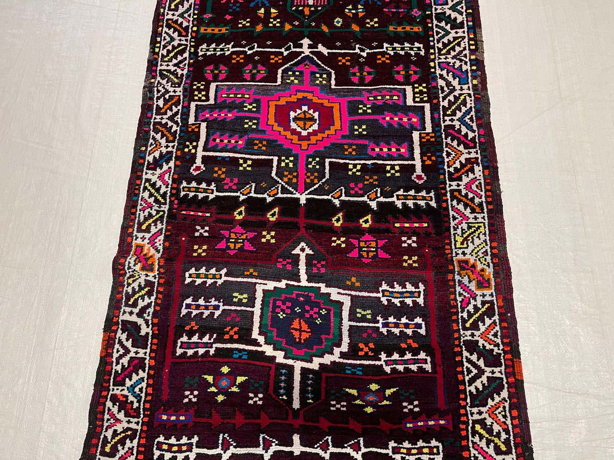 3x11 Multicolor Turkish Tribal Runner