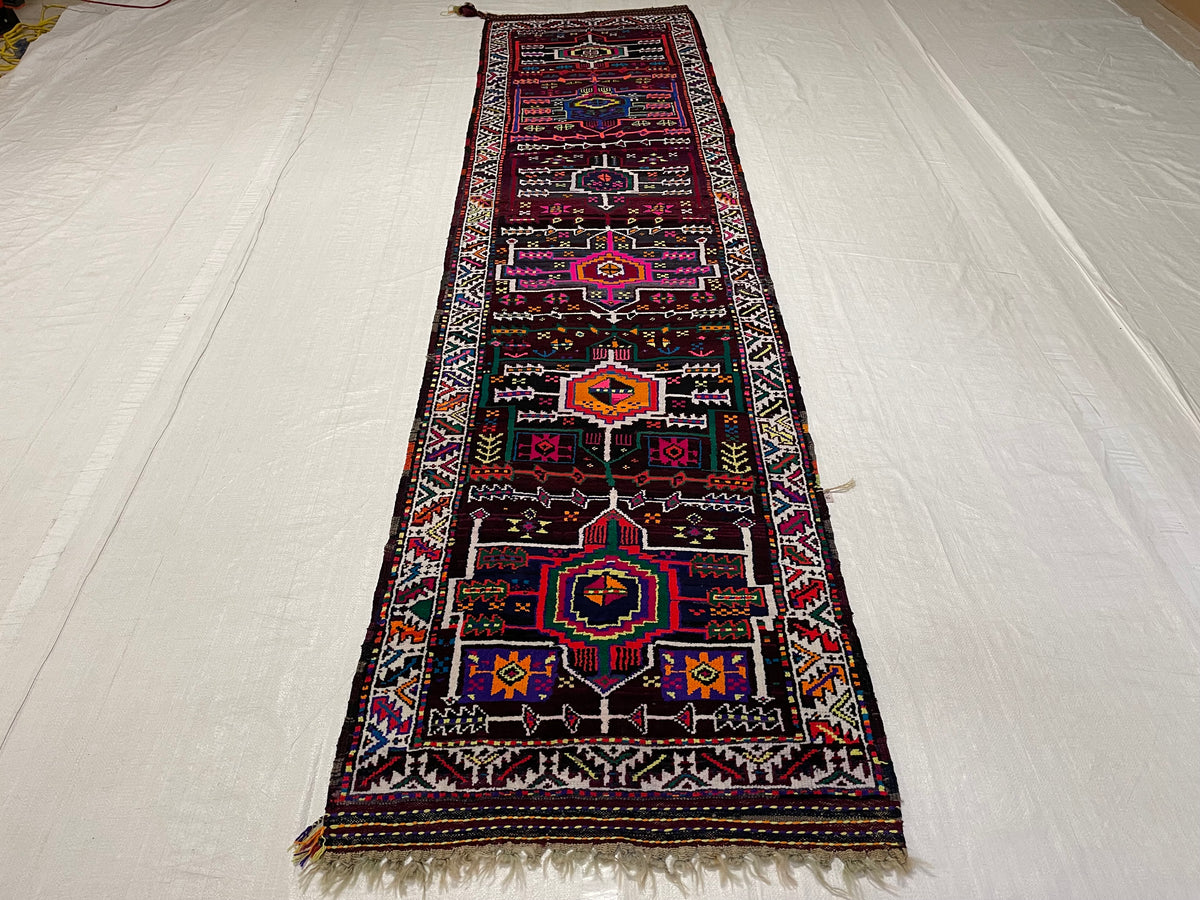 3x11 Multicolor Turkish Tribal Runner