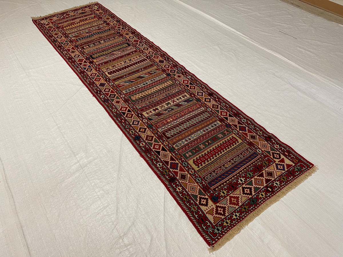 3x10 Multicolor Turkish Patchwork Runner