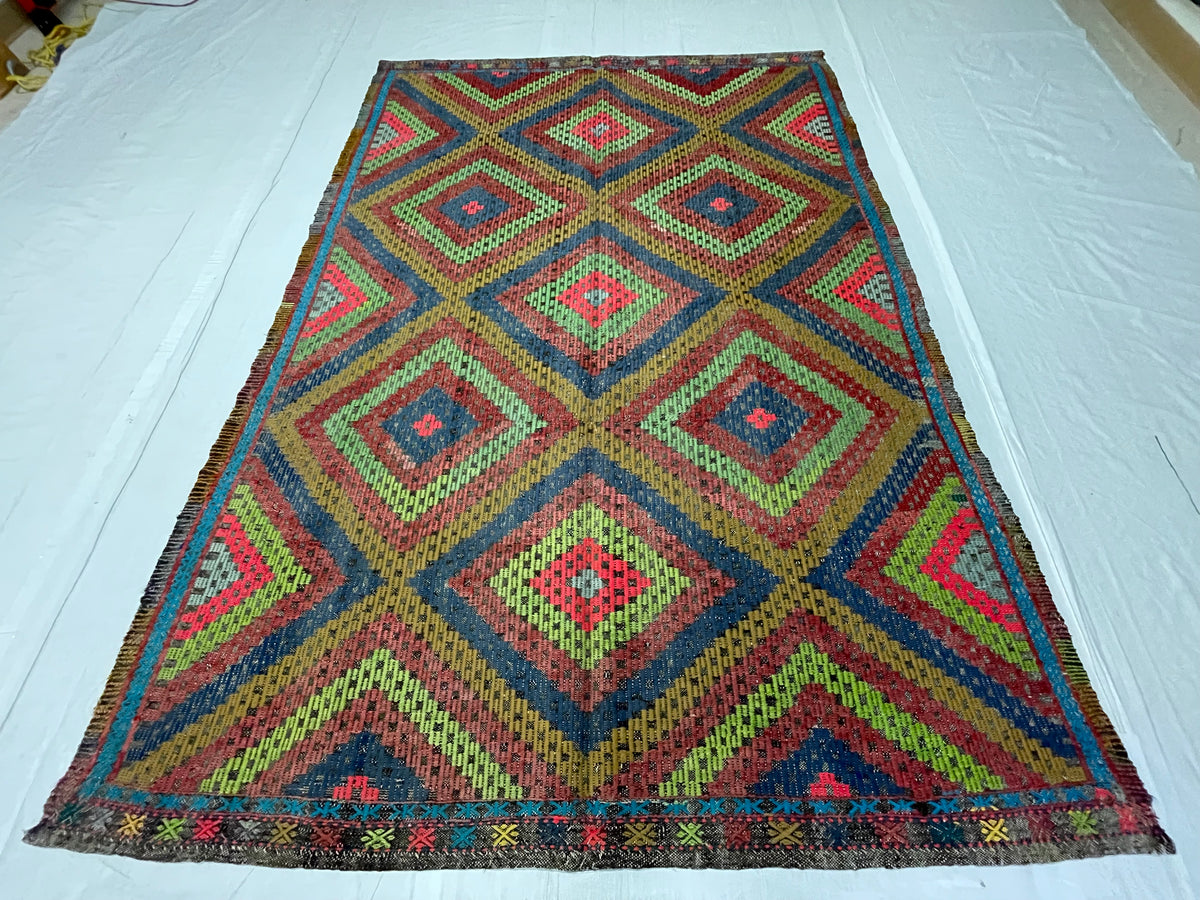 6x9 Multicolor Turkish Tribal Rug