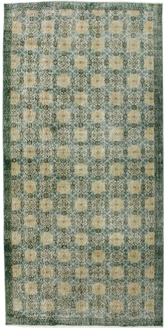 5x10 Light Green Turkish Anatolian Runner