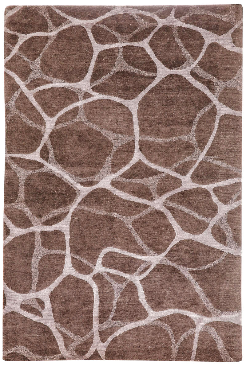 4x6 Gray and Beige Modern Contemporary Rug