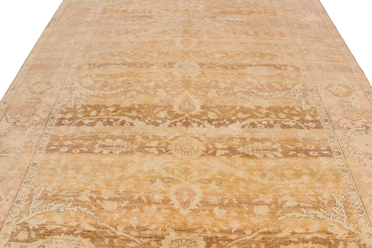 8x10 Brown and Red Turkish Traditional Rug