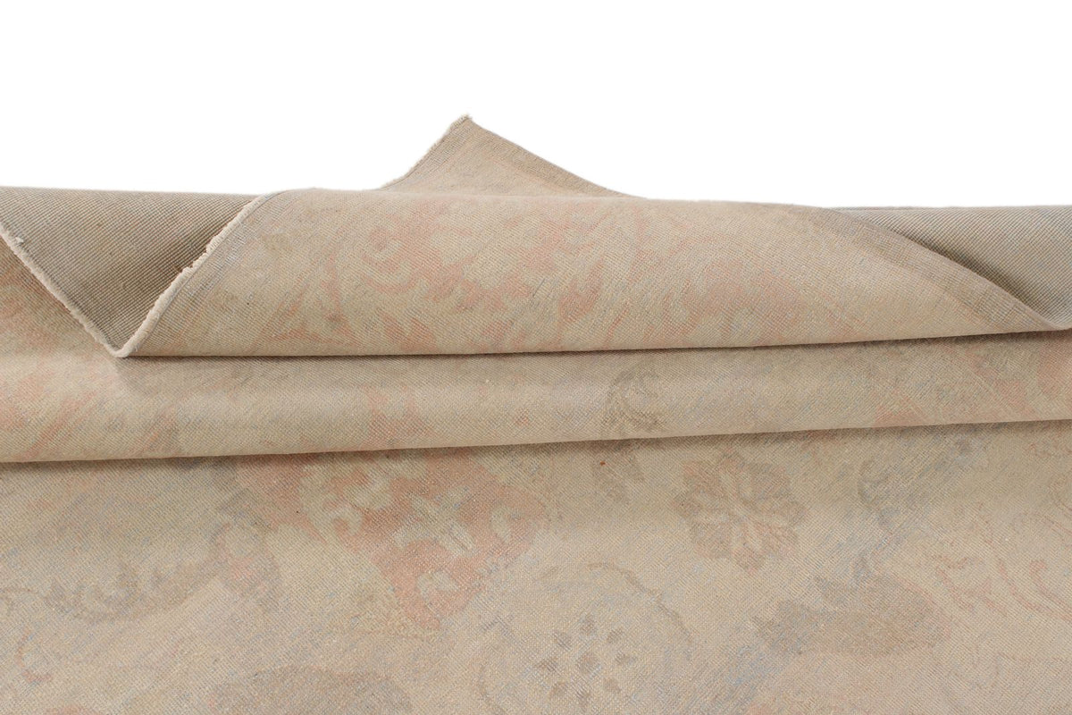 9x12 Brown and Pink Turkish Traditional Rug