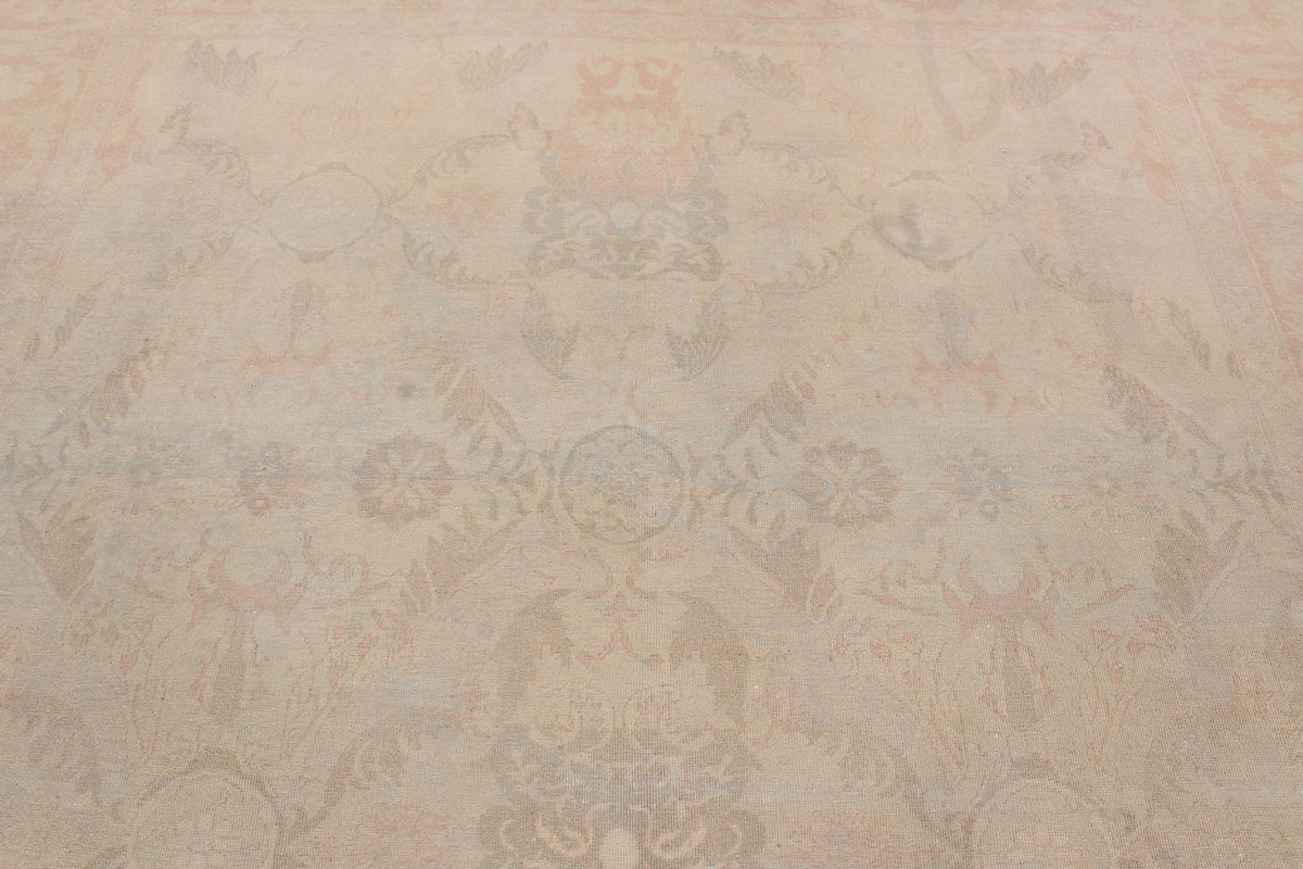 9x12 Brown and Pink Turkish Traditional Rug