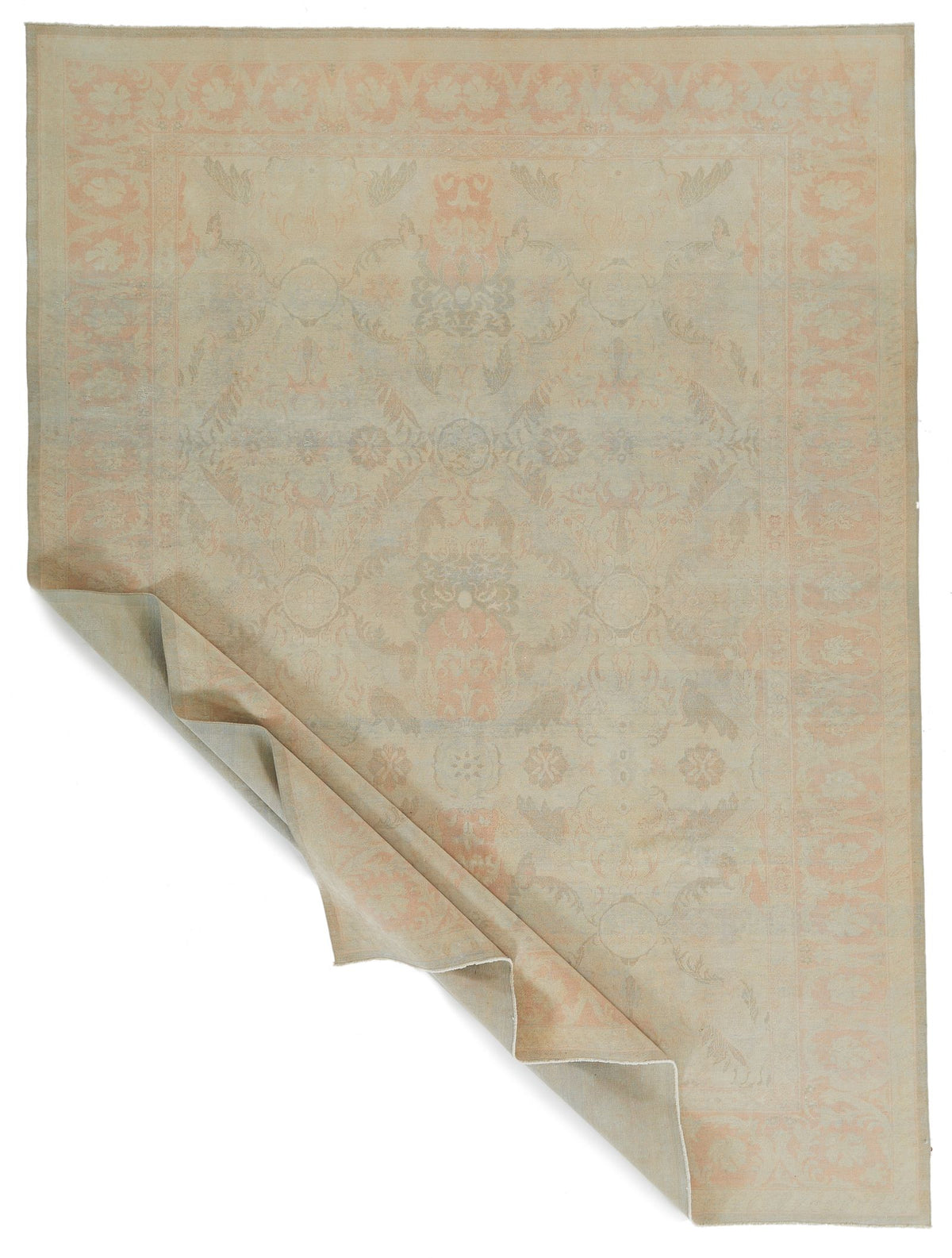 9x12 Brown and Pink Turkish Traditional Rug