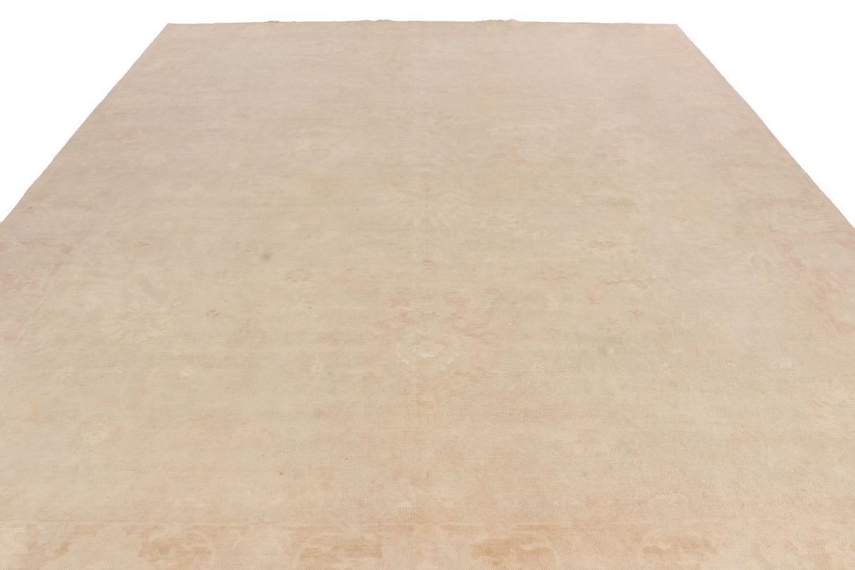 9x12 Ivory and Purple Turkish Traditional Rug