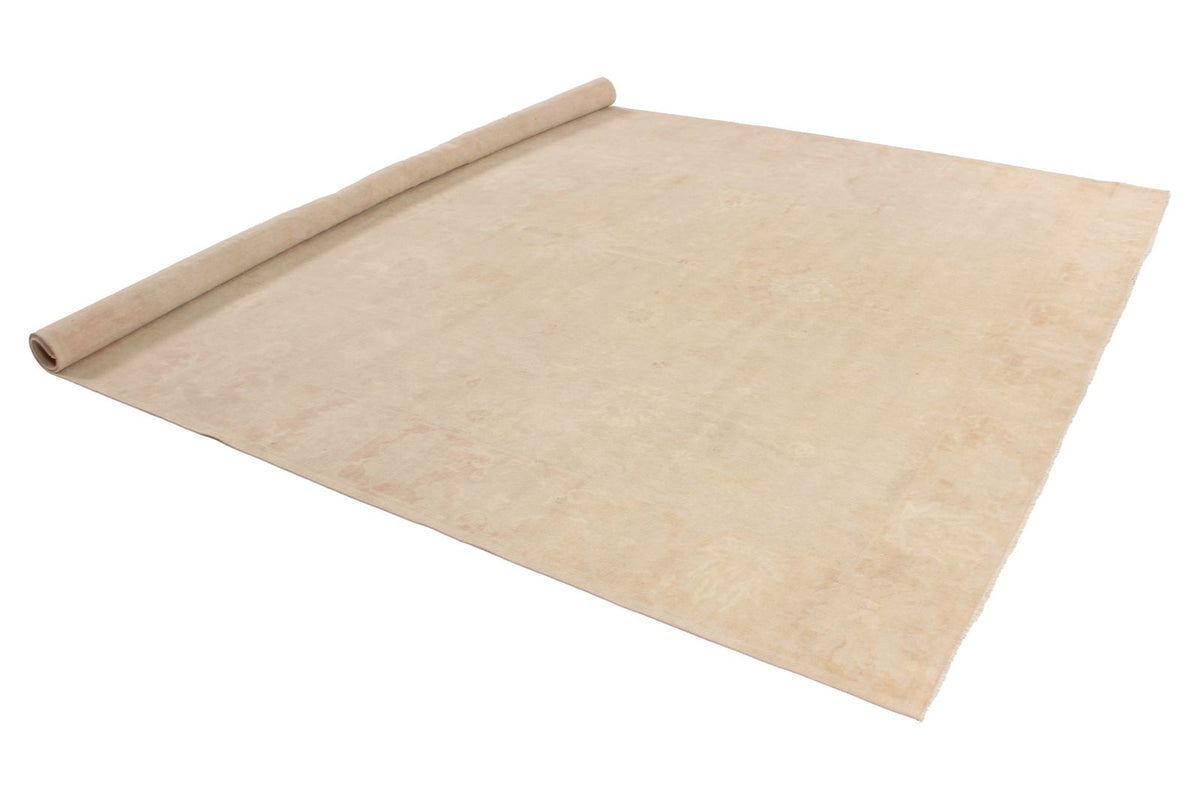 9x12 Ivory and Purple Turkish Traditional Rug