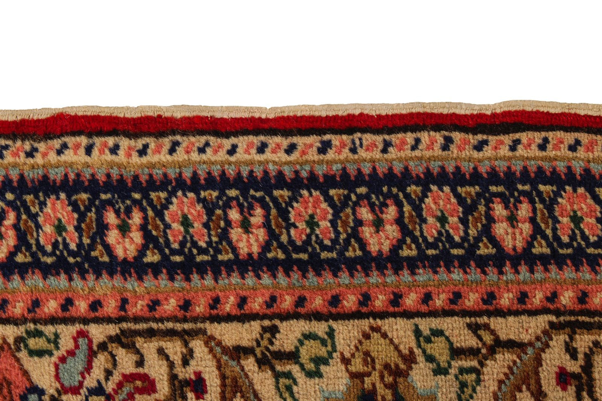 7x9 Red and Ivory Turkish Traditional Rug