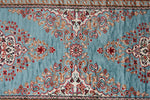 2x5 Blue and Ivory Turkish Traditional Runner