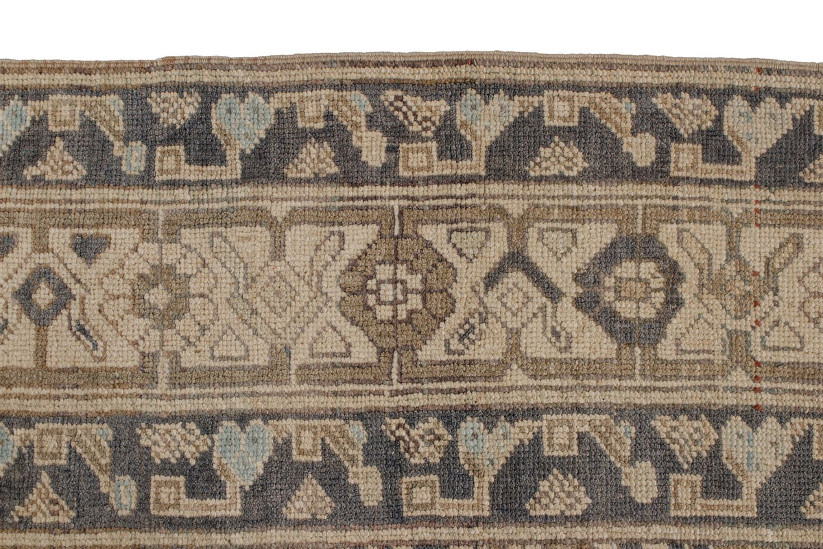 5x7 Beige and Gray Turkish Tribal Rug