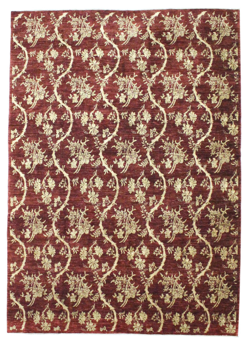 7x10 Brown and Gold Modern Contemporary Rug