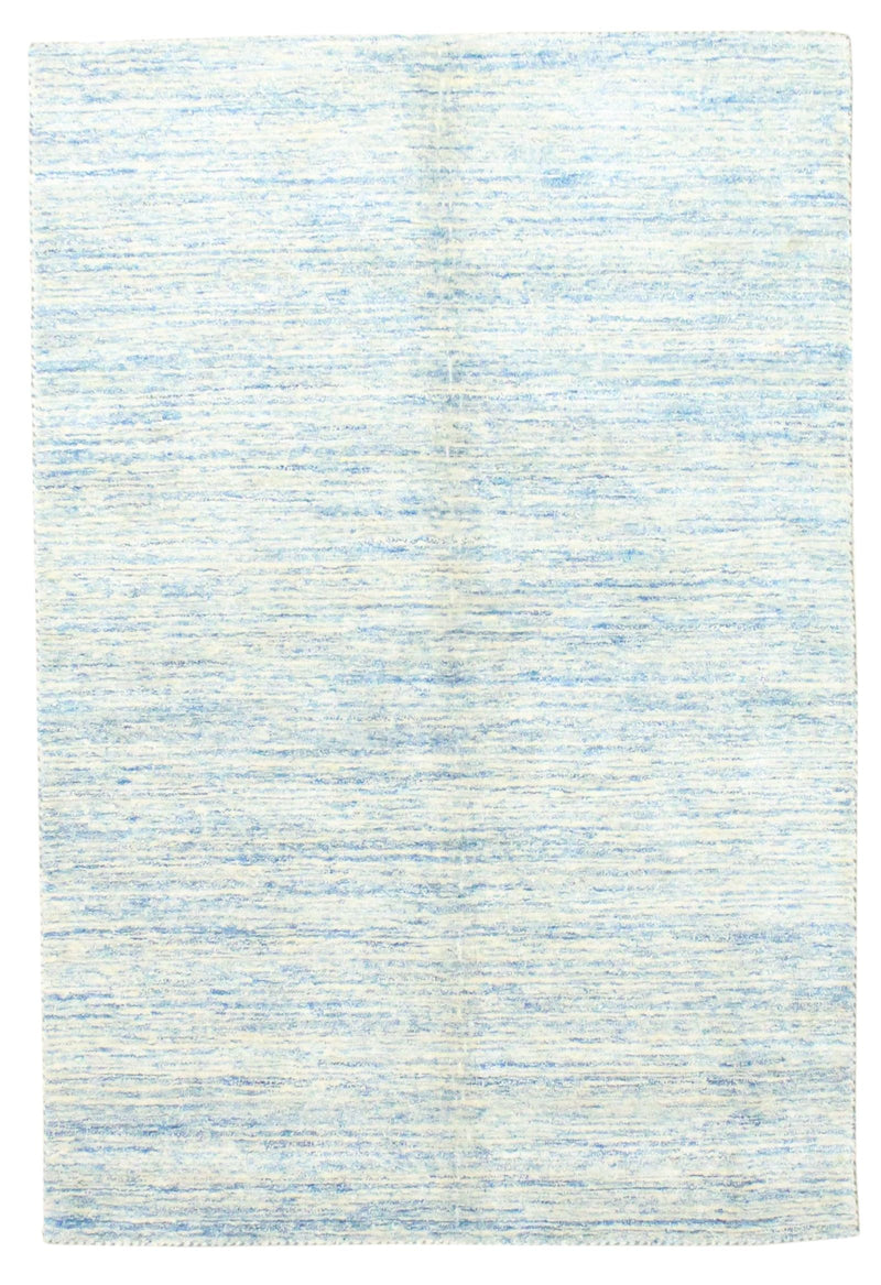 4x6 Blue and White Modern Contemporary Rug