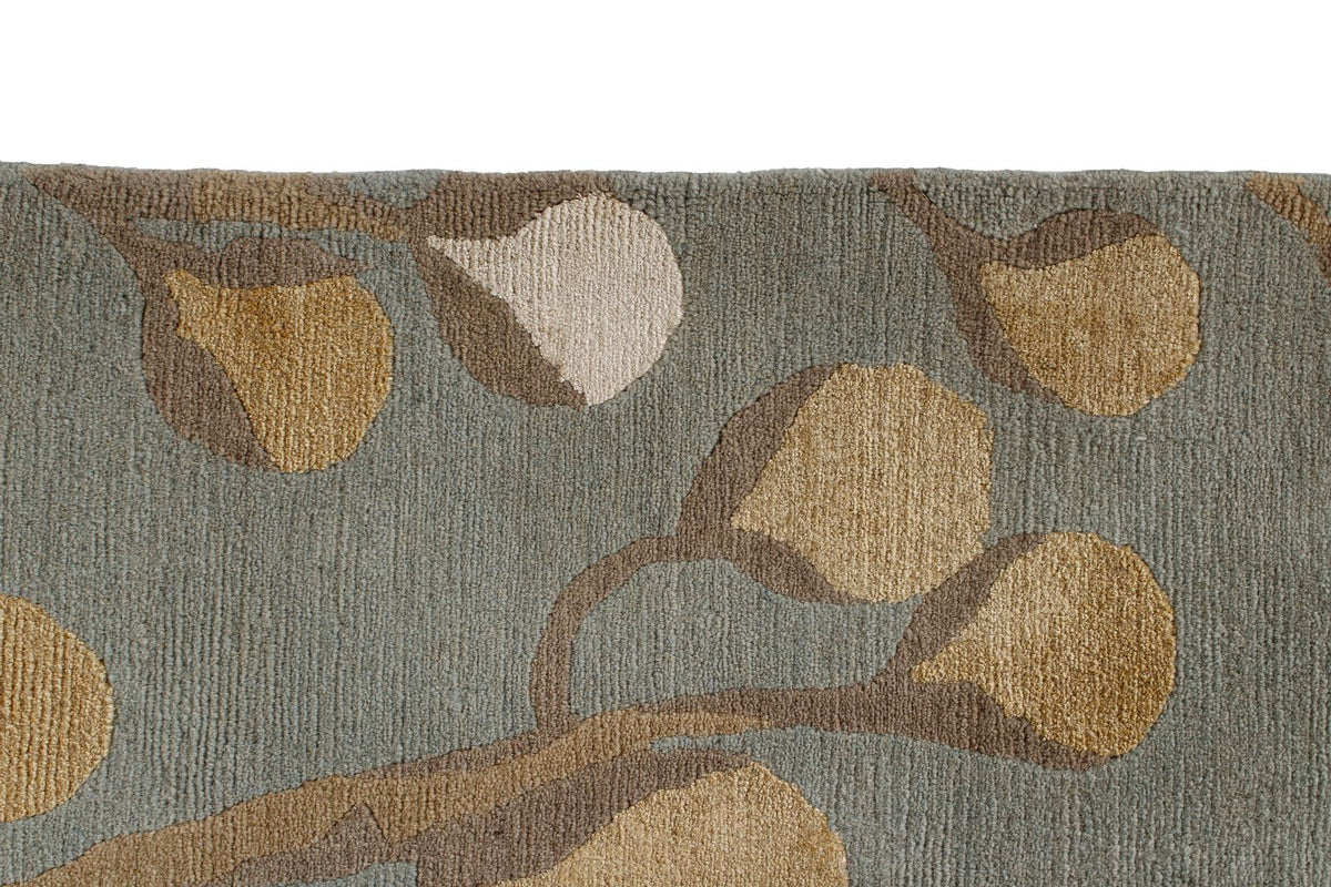 9x12 Blue and Ivory Modern Contemporary Rug