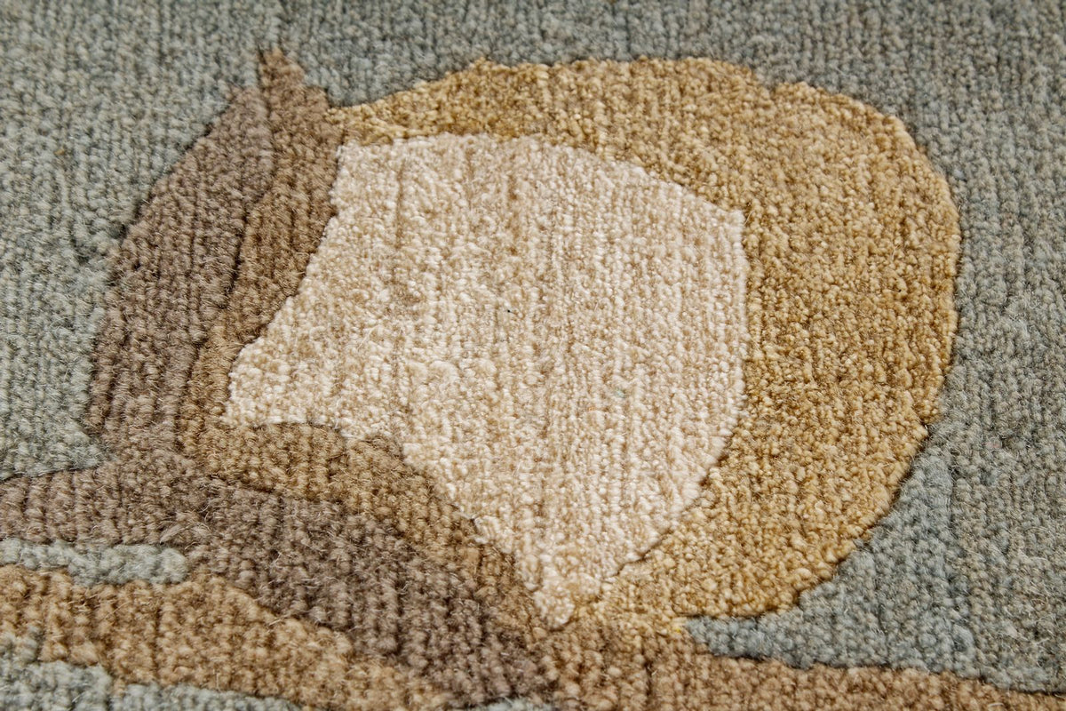 9x12 Blue and Ivory Modern Contemporary Rug