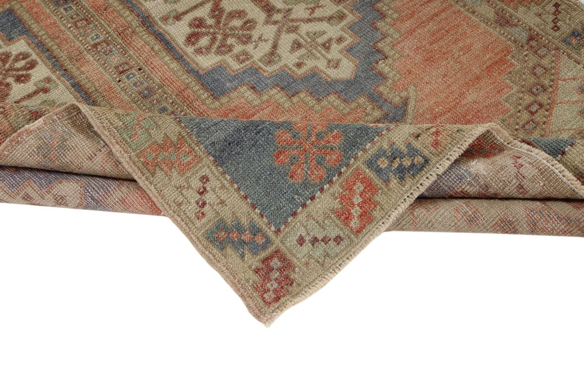4x6 Pink and Green Turkish Tribal Rug