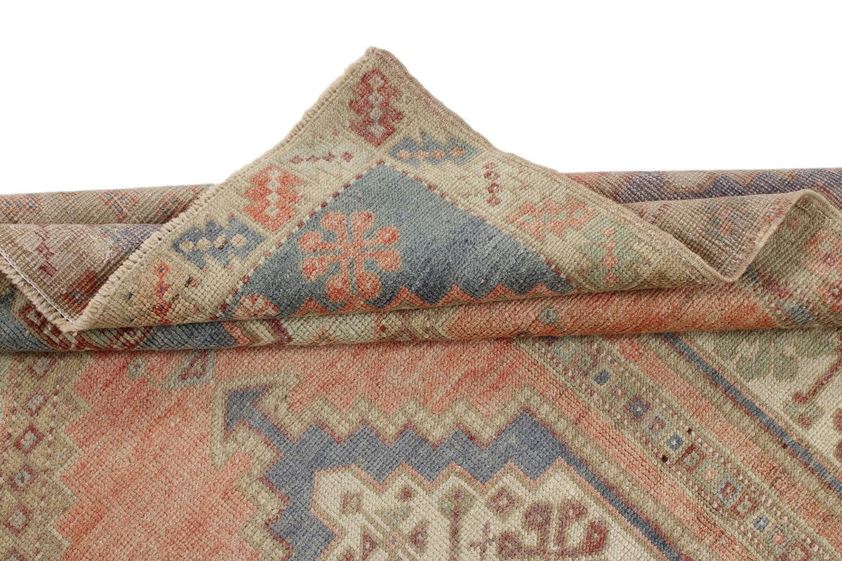 4x6 Pink and Green Turkish Tribal Rug