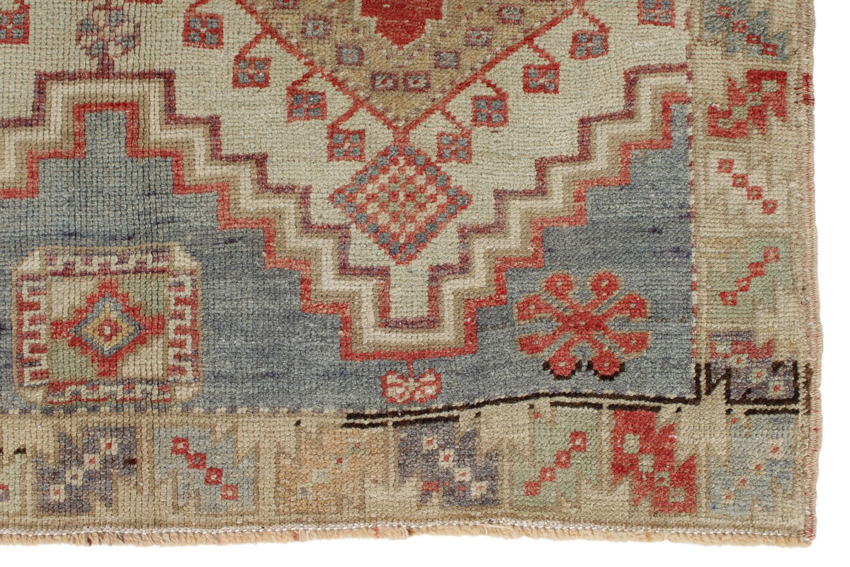 4x6 Pink and Green Turkish Tribal Rug